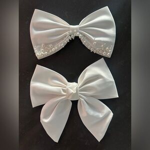 BRIDAL BOW HAIR CLIPS